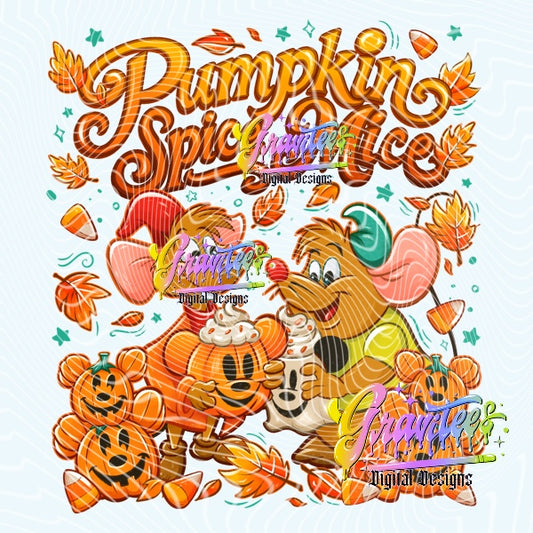 Pumpkin Mice Design Png for DTF or Shirt Printing, PNG Only!