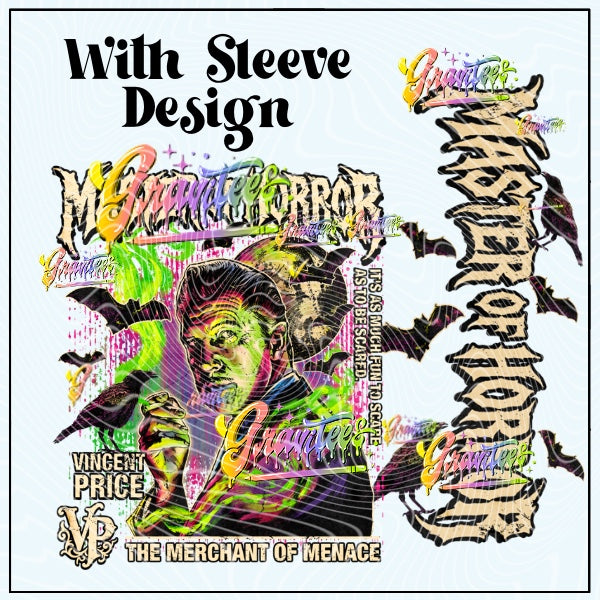Master Of Horror With Sleeve Design Png for DTF or Shirt Printing, PNG Only!