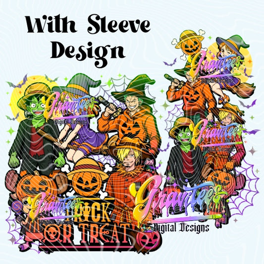 OP Halloween Design with Sleeve Png for DTF or Shirt Printing, PNG Only!