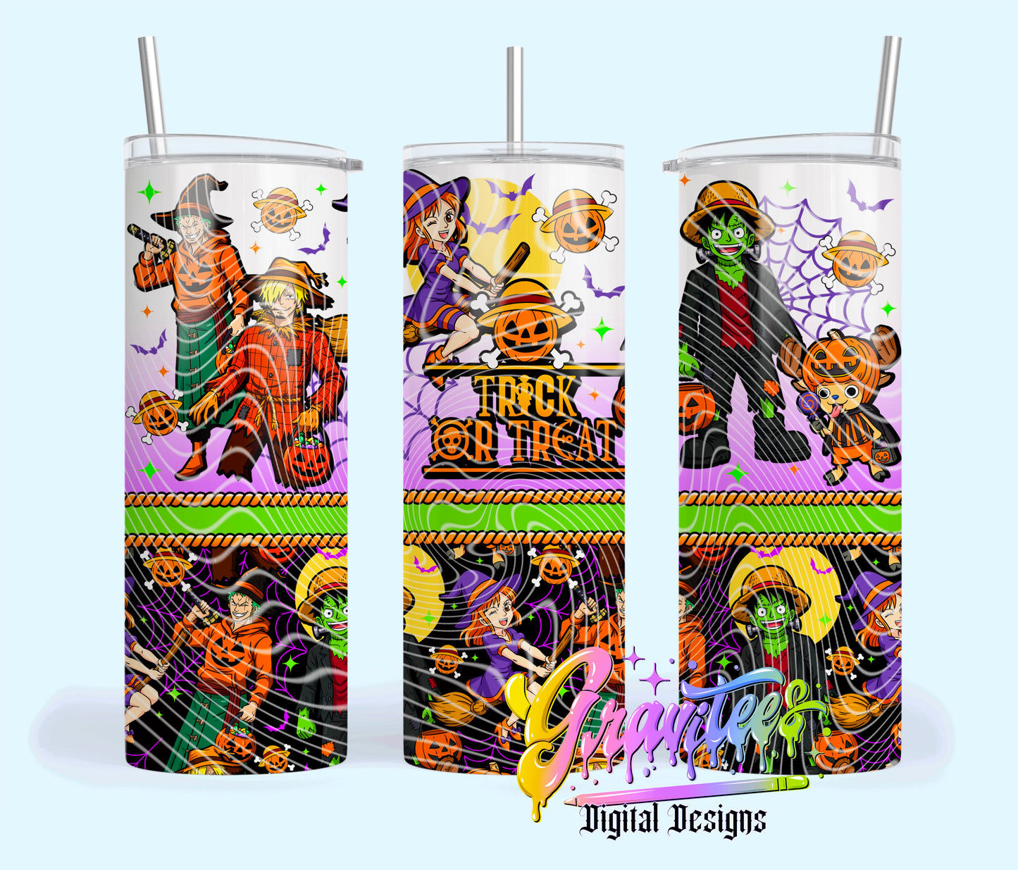 OP Halloween Design 20oz Tumbler Template Design PNG,  for UVDTF or Sublimation Printing PNG Only!!