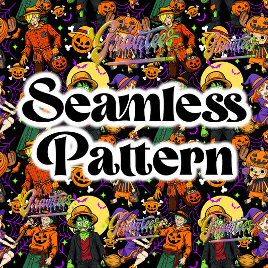OP Halloween Seamless Design  Png for DTF or Shirt Printing, PNG Only!