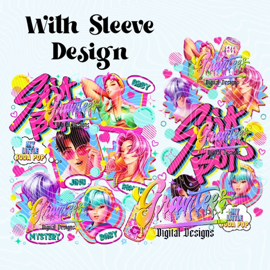 Demon Boys with Sleeve Design Png for DTF or Shirt Printing, PNG Only!