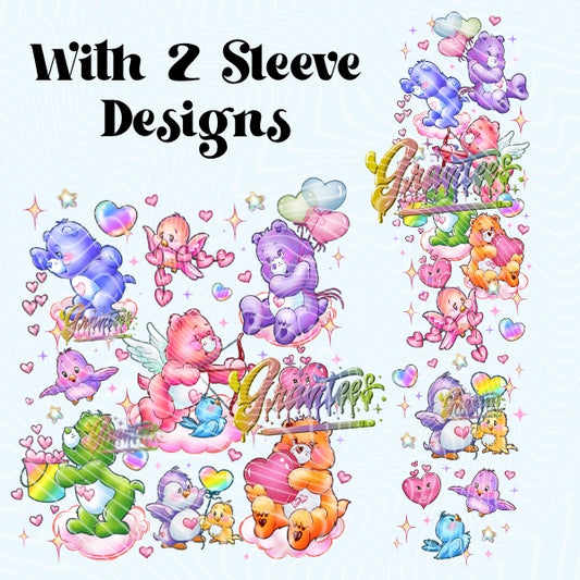 Love Cuties Design with 2 Sleeve Designs for DTF or Sublimation Shirt Printing, PNG Only