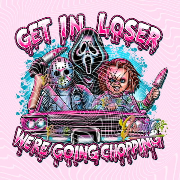 Get In Loser Horror Png,  Slasher Clipart, Trendy Horror Clipart for DTF  or Shirt Printing, PNG Only!