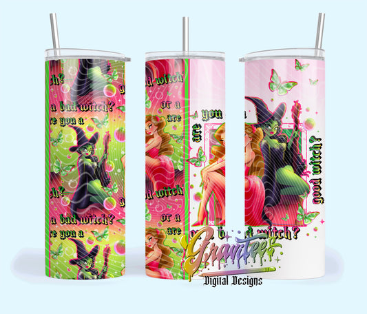 Good Or Bad Witch Friends 20oz Tumbler Template Design PNG,  for UVDTF or Sublimation Printing PNG Only