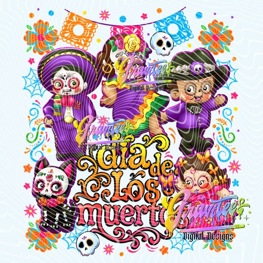 Muertos Design Png for DTF or Shirt Printing, PNG Only!