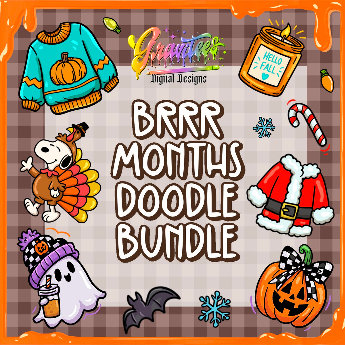 Brrr Months Doodle Full Bundle (October, November, December)