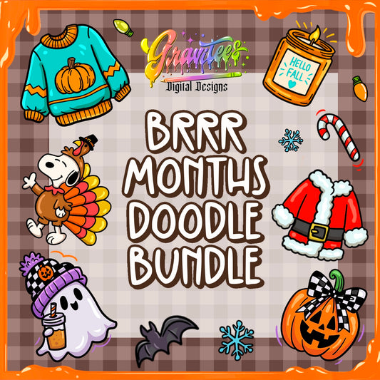 Brrr Months Doodle Full Bundle (October, November, December)