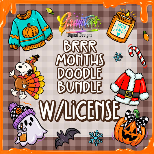 Brrr Months Doodle Full Bundle With License (October, November, December)