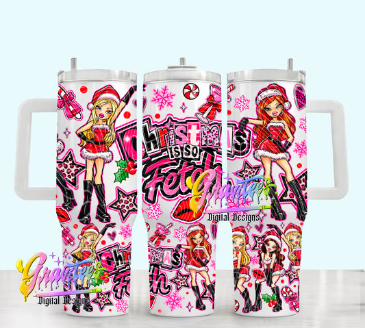 Fetch Christmas Dolls 40oz Tumbler Template  Png for UVDTF or Sublimation Printing, PNG Only!