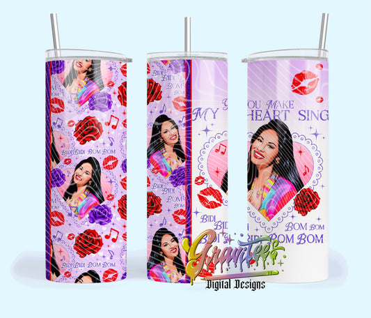 You Make My Heart Sing 20oz Tumbler Template Design PNG,  for UVDTF or Sublimation Printing PNG Only