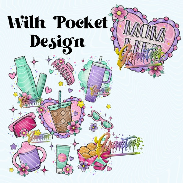 Mom Life Design Png, Motherhood Clipart, Tattoo Flash Clipart for DTF or Shirt Printing, PNG Only!