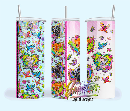 Spring Animals 20oz Tumbler Template Design PNG,  for UVDTF or Sublimation Printing PNG Only