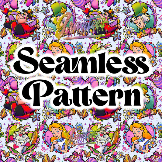 Rabbit Hole Seamless Design Png for DTF or Shirt Printing, PNG Only!