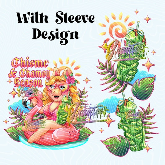 Chisme & Chamoy Season Summer Design with Sleeve Design Png for DTF or Shirt Printing, PNG Only!