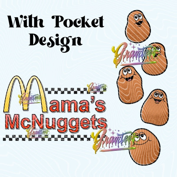 Mama Nugs Design with Sleeve Png, Mama Nugs Clipart, Mama Nugs Clipart,  Clipart for DTF or Shirt Printing, PNG Only!