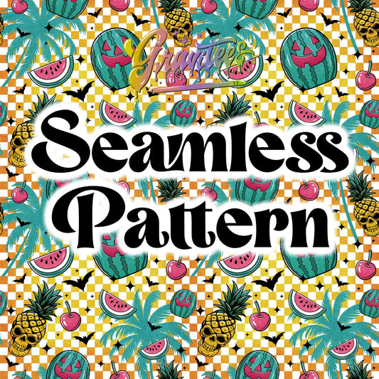 Gothick Summer Seamless Design Png, Gothick Clipart, Gothick Clipart,  Clipart for DTF or Shirt Printing, PNG Only!