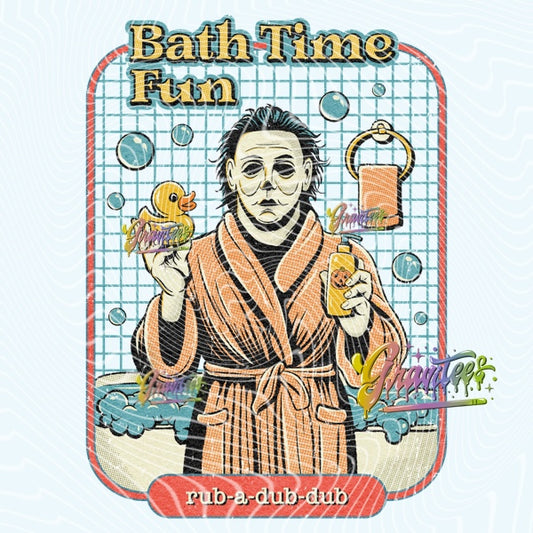 BATH TIME HORROR  Png,BATH TIME HORROR Clipart, BATH TIME HORROR Clipart for DTF or Shirt Printing, PNG Only!
