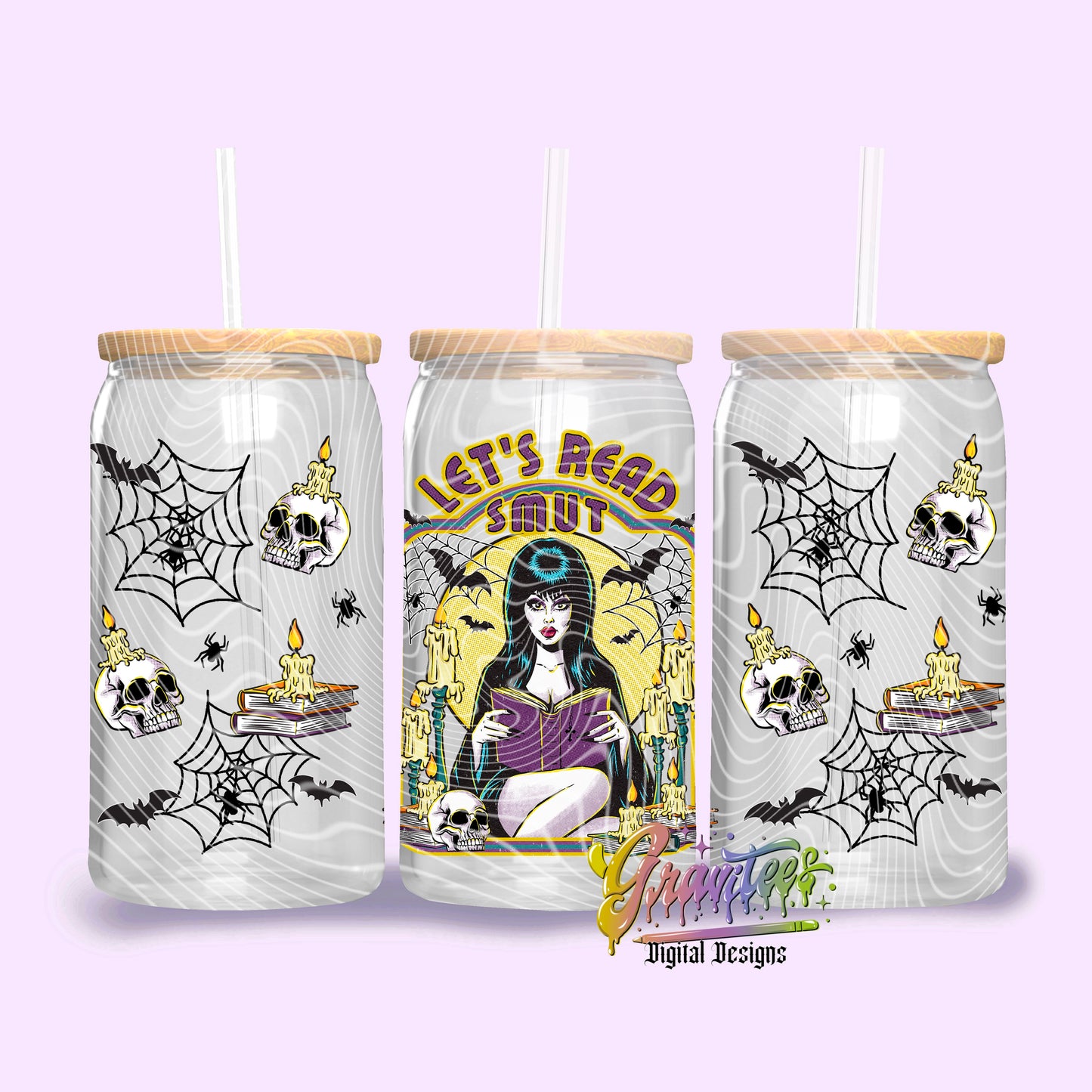 Let’s Read Smut Libbey Design Png, Spooky Let’s Read Smut Libbey Template  for UVDTF or Sublimation Printing, PNG Only!