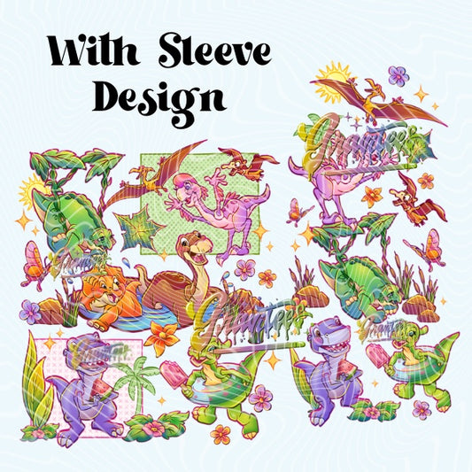 Land Dinosaurs Design Png with Sleeve for DTF or Shirt Printing, PNG Only! (With & Without Boxes) (Copy)