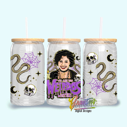 Weirdo Witch Libbey Template Design PNG, Witch Clipart for UVDTF or Sublimation Printing PNG Only!