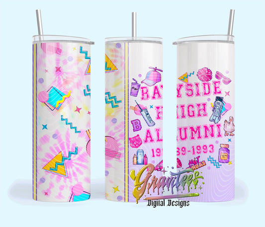 90’s High School Design 20oz Tumbler Template Design PNG,  for UVDTF or Sublimation Printing PNG Only!!