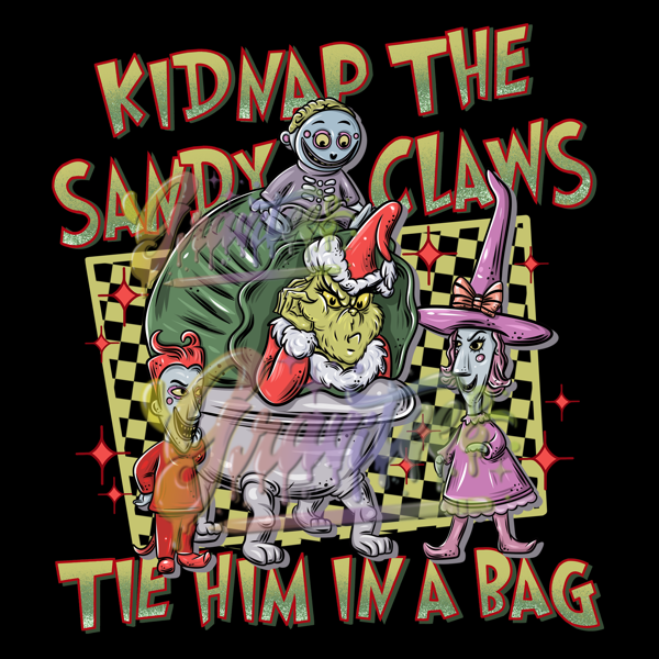Sandy Claws Png, Lock Shock Barrel Clipart, Trendy Christmas Clipart for DTF or Shirt Printing, PNG Only!