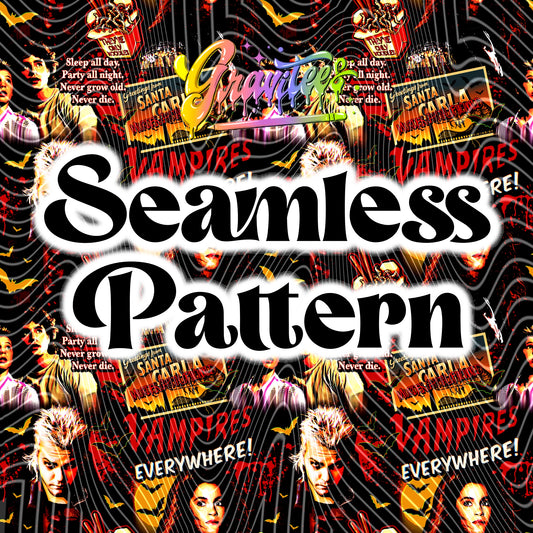VAMPIRES EVERYWHERE Coordinating Seamless Design  Png for DTF or Shirt Printing, PNG Only!