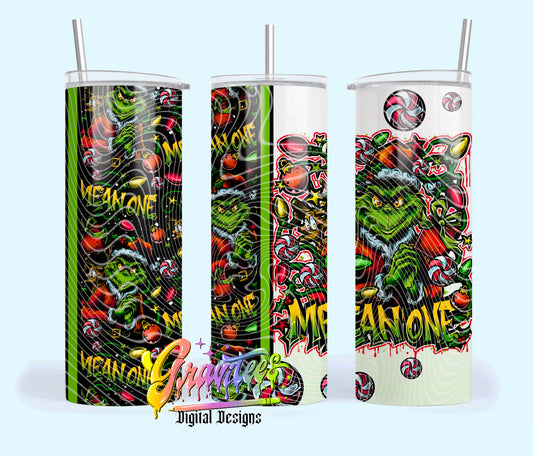 MEAN ONE  20oz Tumbler Template Design PNG,  for UVDTF or Sublimation Printing PNG Only!!