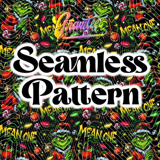 MEAN ONE  Seamless Design Png for DTF or Shirt Printing, PNG Only!