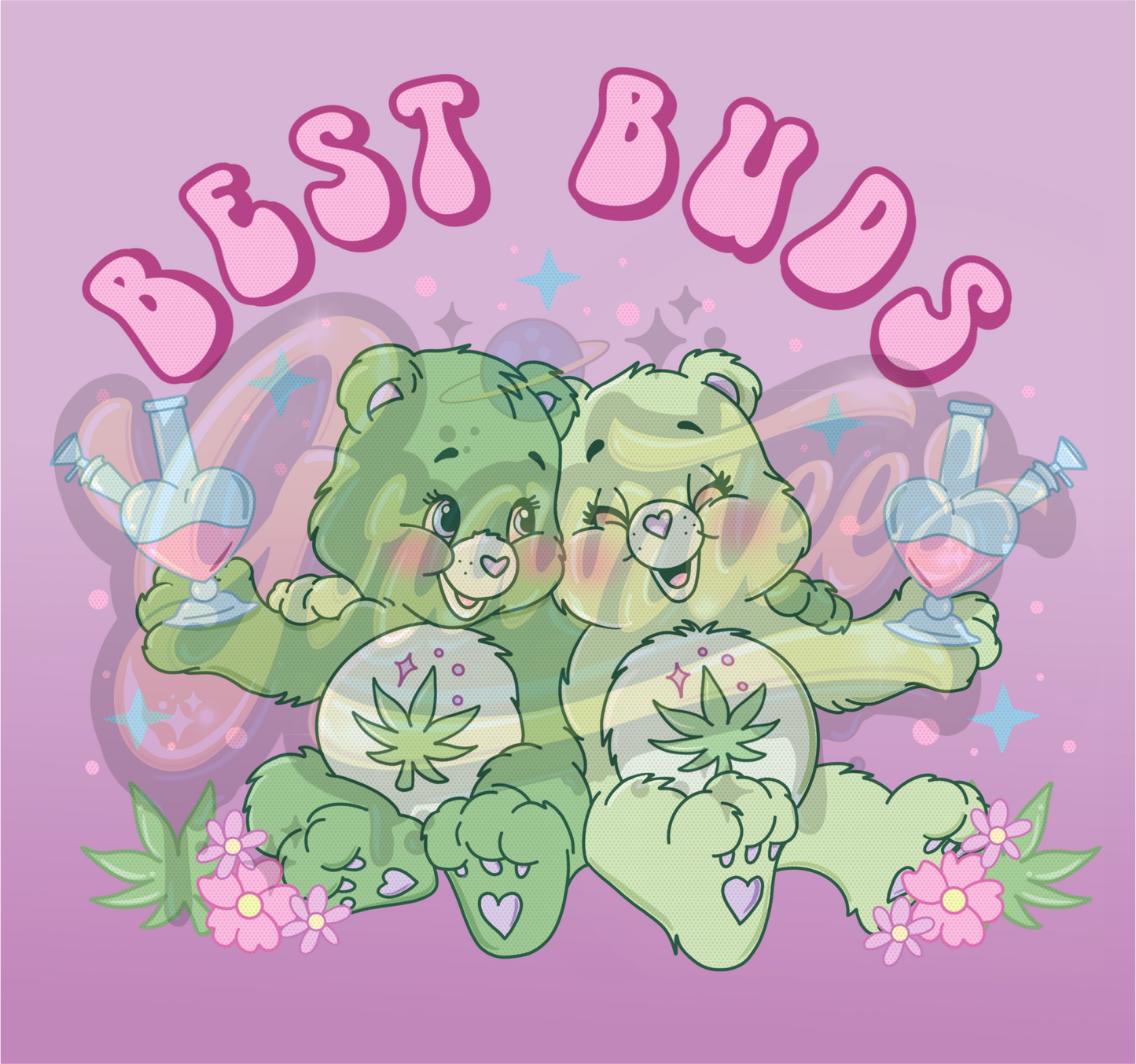 Best Buds PNG, Best Friends Weed Clipart for DTF, Weed Sublimation or Shirt Printing, PNG Only!