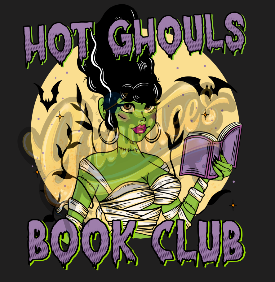 Hot Ghoul Book Club PNG, Book Clipart, Book Club Clipart, Hot Ghoul Clipart for DTF or Shirt Printing, PNG Only!