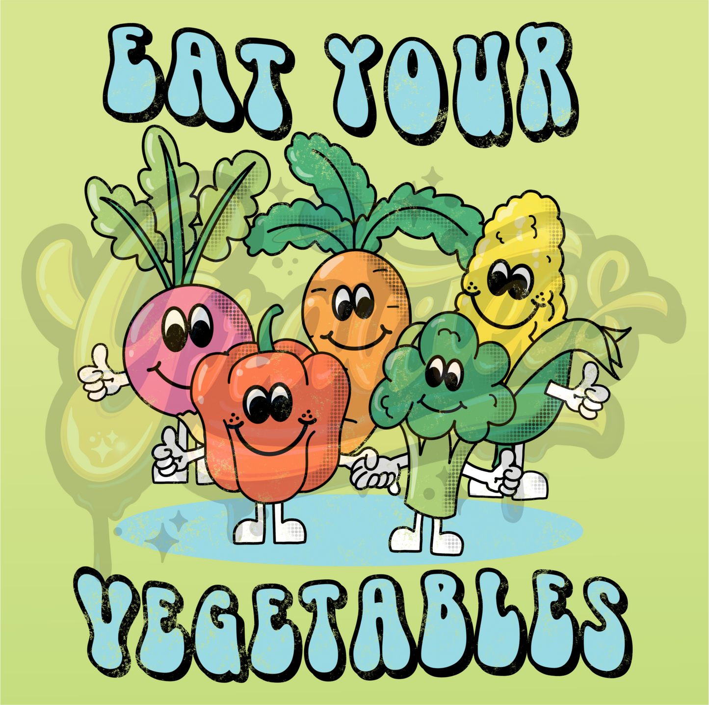 Eat Your Vegetables PNG, Vegetable Clipart, Veggies Clipart for DTF or Shirt Printing, PNG Only!