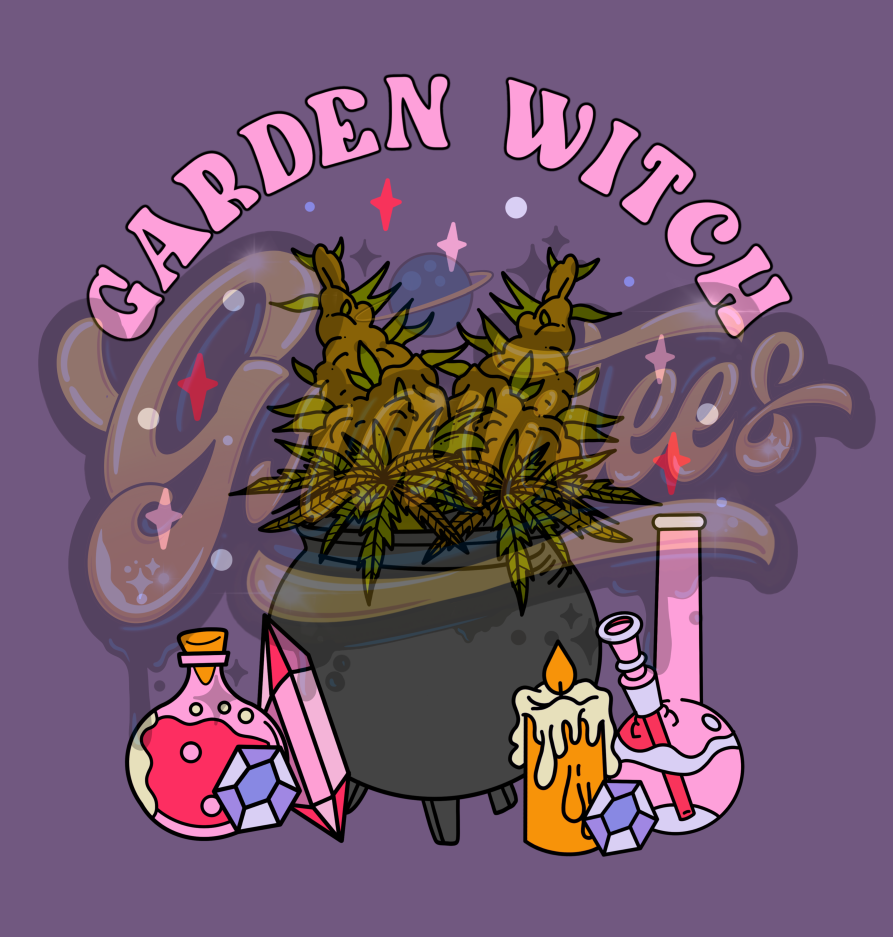 Garden Witch PNG, Witch Clipart, Weed Clipart, Plant Clipart, Halloween Witch Clipart for DTF or Shirt Printing, PNG Only!