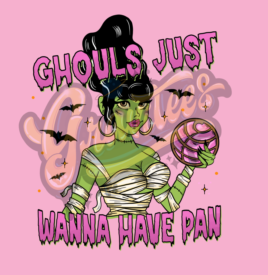 Ghouls Just Wanna Have Pan PNG, Pan Dulce Clipart, Concha Clipart, Hot Ghoul Clipart for DTF or Shirt Printing, PNG Only!