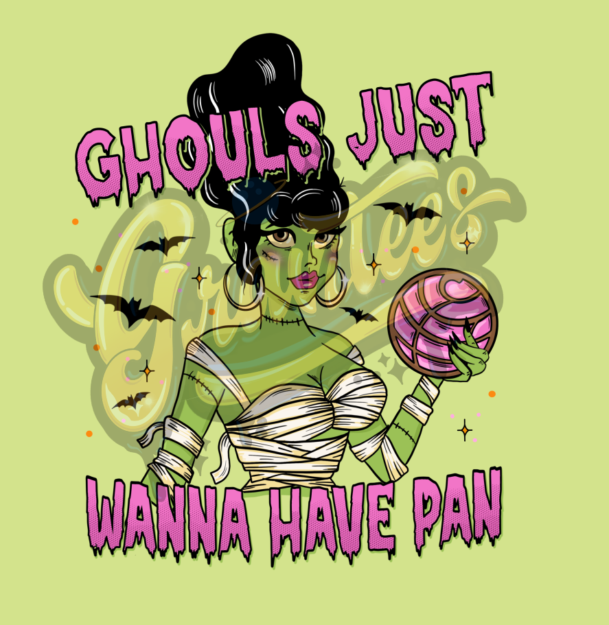 Ghouls Just Wanna Have Pan PNG, Pan Dulce Clipart, Concha Clipart, Hot Ghoul Clipart for DTF or Shirt Printing, PNG Only!