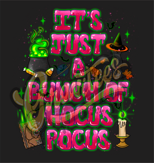 Hocus Pocus PNG, Spooky Clipart for DTF or Shirt Printing, Halloween Sublimation, PNG Only!
