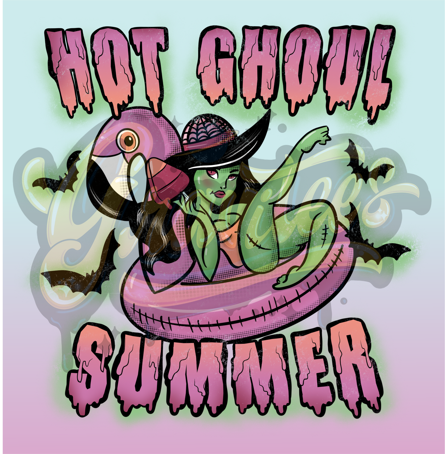 Hot Ghoul Summer PNG, Spooky Summer Clipart for DTF or Shirt Printing, PNG Only!