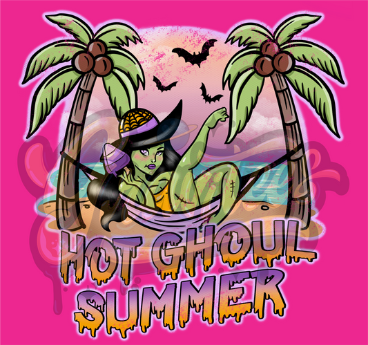 Hot Ghoul Summer PNG, Spooky Summer Clipart for DTF or Shirt Printing, PNG Only!
