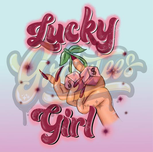 Lucky Girl PNG, Lucky Girl Syndrome Clipart for DTF or Shirt Printing, PNG Only!