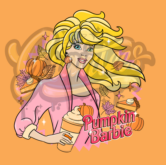 Pumpkin Spice Doll PNG, Pumpkin Spice Clipart for DTF or Shirt Printing, Fall Sublimation, PNG Only!