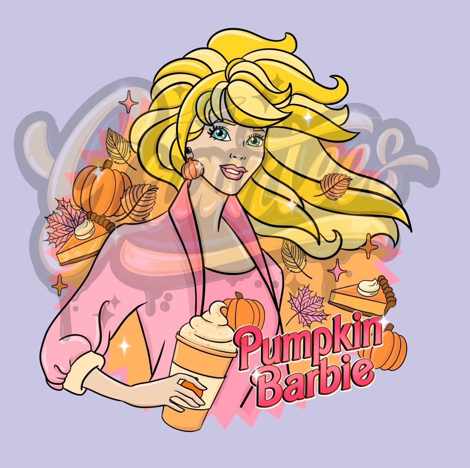 Pumpkin Spice Doll PNG, Pumpkin Spice Clipart for DTF or Shirt Printing, Fall Sublimation, PNG Only!