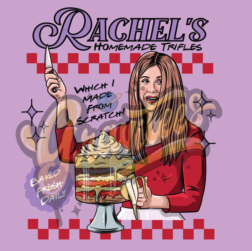 Rachel's Trifles Clipart, Friends Christmas Clipart, Friends Thanksgiving, Thanksgiving Clipart for DTF or Shirt Printing, PNG Only!