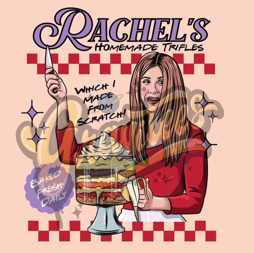 Rachel's Trifles Clipart, Friends Christmas Clipart, Friends Thanksgiving, Thanksgiving Clipart for DTF or Shirt Printing, PNG Only!