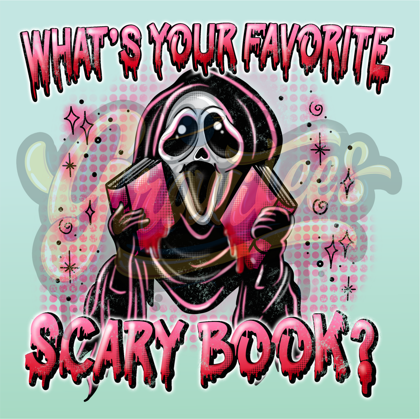 What's Your Favorite Scary Book PNG, Clipart, Horror Clipart for DTF or Shirt Printing, PNG Only!