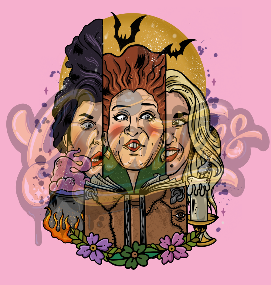 Hocus Pocus PNG, Spooky Clipart for DTF or Shirt Printing, Halloween Sublimation, PNG Only!