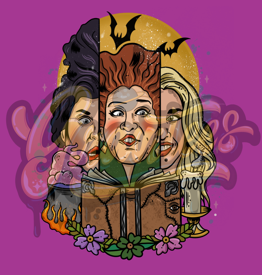 Hocus Pocus PNG, Spooky Clipart for DTF or Shirt Printing, Halloween Sublimation, PNG Only!