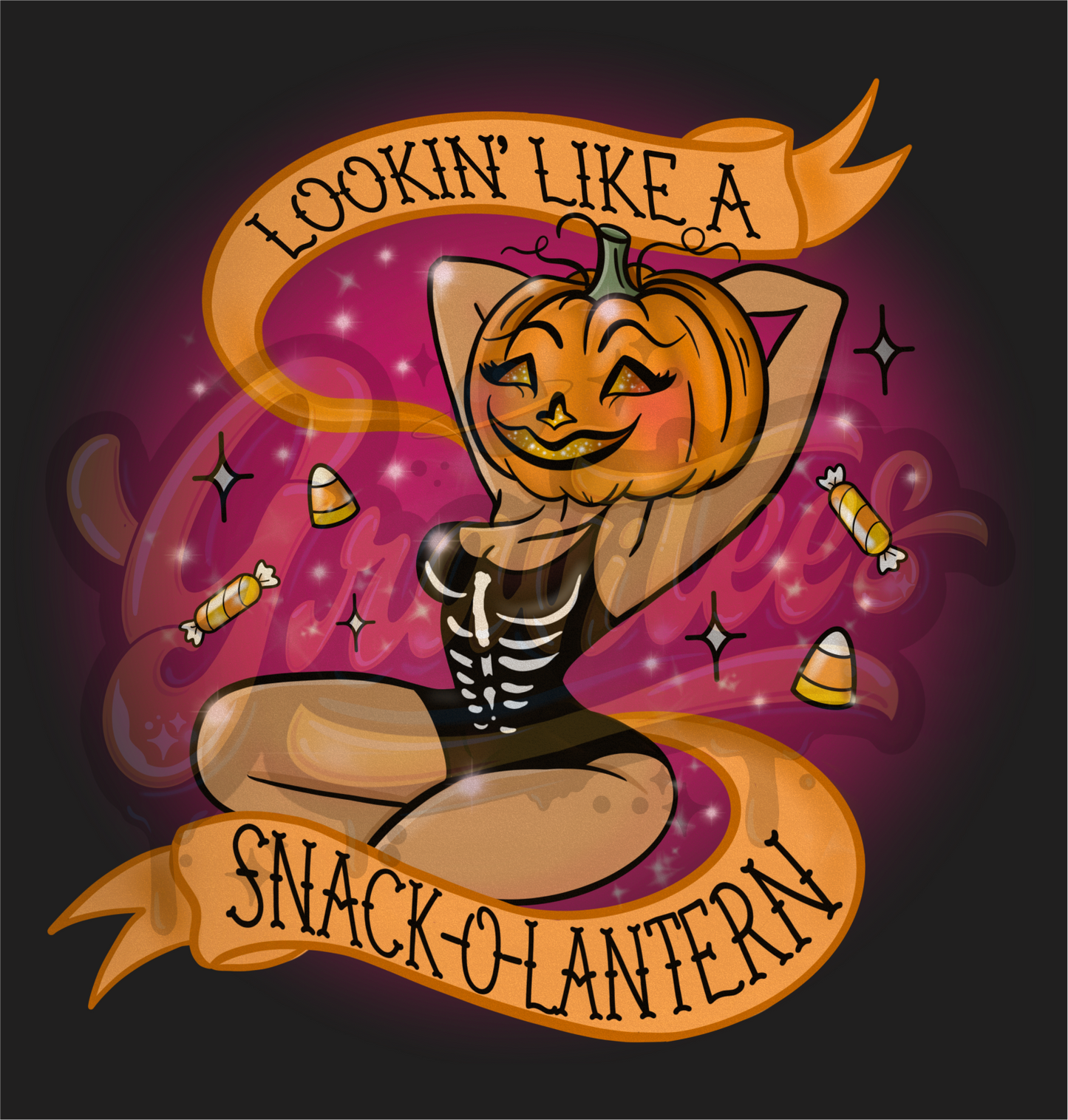 Looking Like A Snack-O-Lantern PNG, Sexy Pumpkin Clipart for DTF or Shirt Printing, Halloween Sublimation, PNG Only!