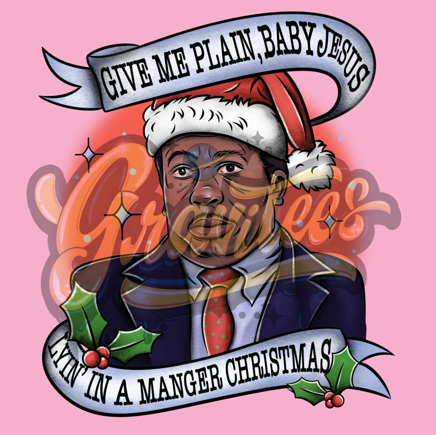 Stanley Hudson Christmas Png, With Background, The Office Clipart, The Office Christmas Clipart for DTF or Shirt Printing PNG Only!