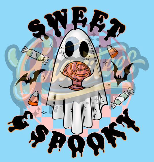 Sweet and Spooky PNG, Ghost Clipart, Concha Clipart, Pan Dulce Clipart for DTF or Shirt Printing, Halloween PNG Only!